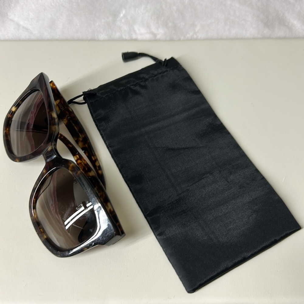 MCM Tortoiseshell Cat Eye Sunglasses with Dark Lenses & Hard Case - Picture 15 of 16